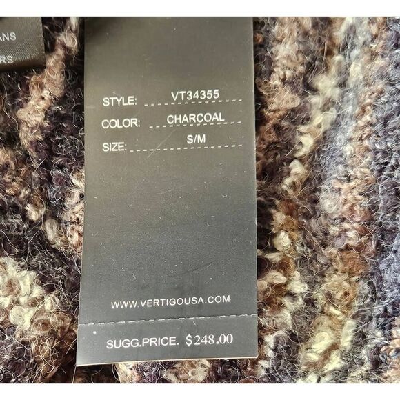 Vertigo Paris Dolman Sleeve Collared Cardigan Marled Charcoal Small/Medi… - Picture 6 of 8